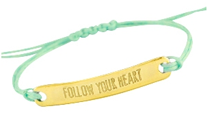 Follow your heart armbandje voor groot en klein, in meerdere kleuren