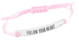 Follow your heart armbandje voor groot en klein, in meerdere kleuren