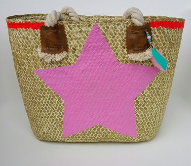 Boho strandtas met ster voor de kids