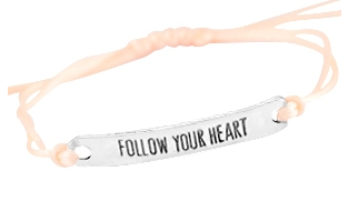 Follow your heart armbandje voor groot en klein, in meerdere kleuren
